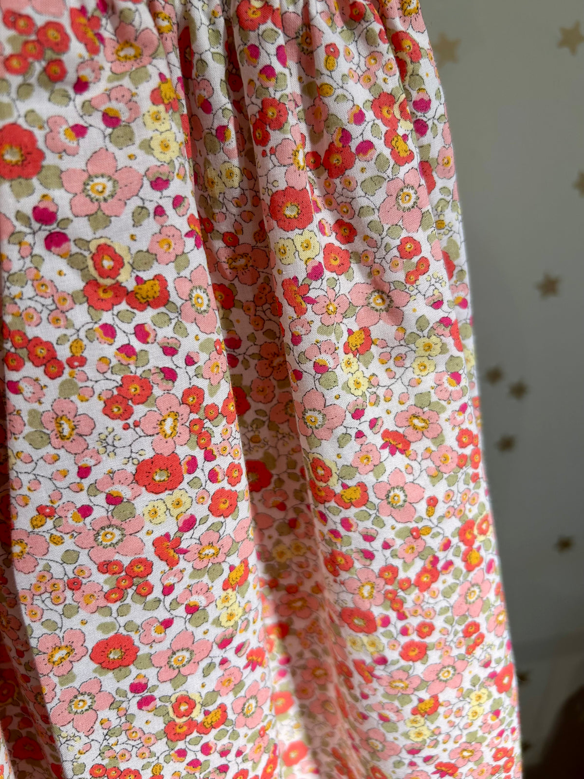 Abito fiori punto smock
