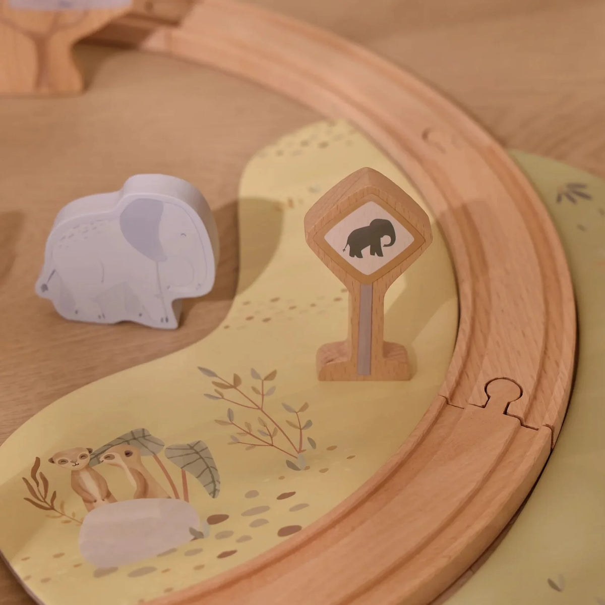 Set trenino in legno Safari Friends