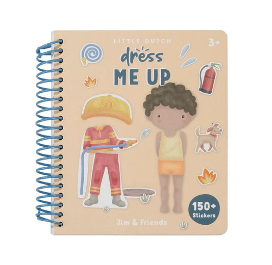 Libro con stickers Dress me up Jim & Friends
