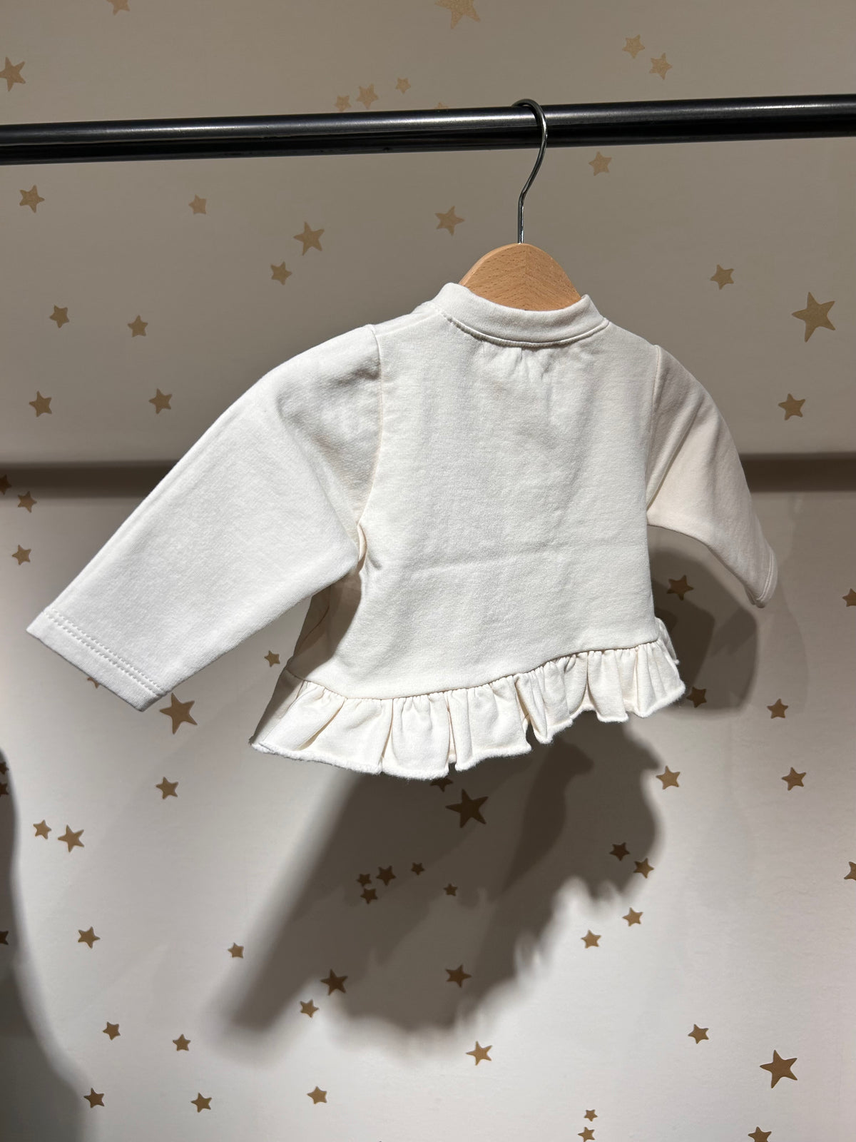 Cardigan felpa baby avorio
