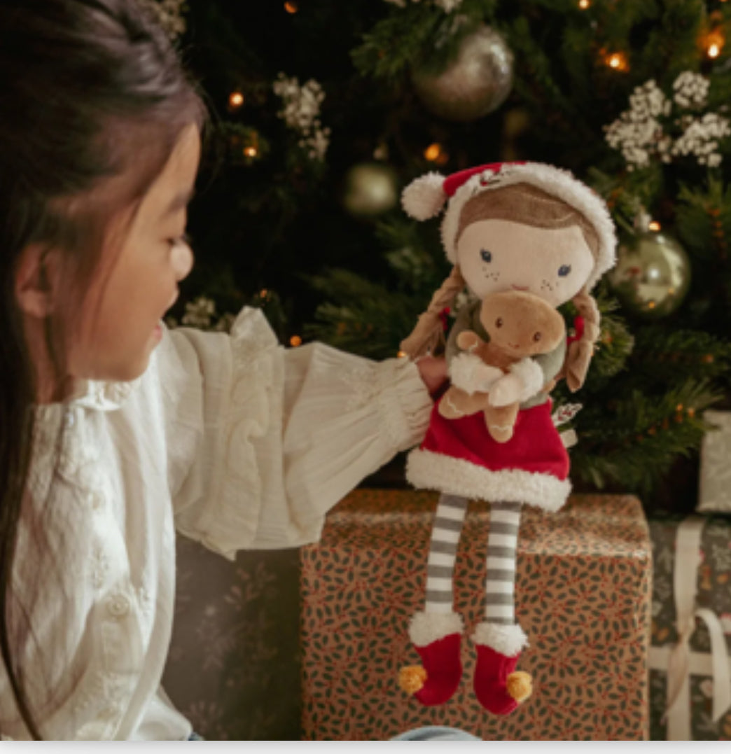 Poupée douce de Noël rose