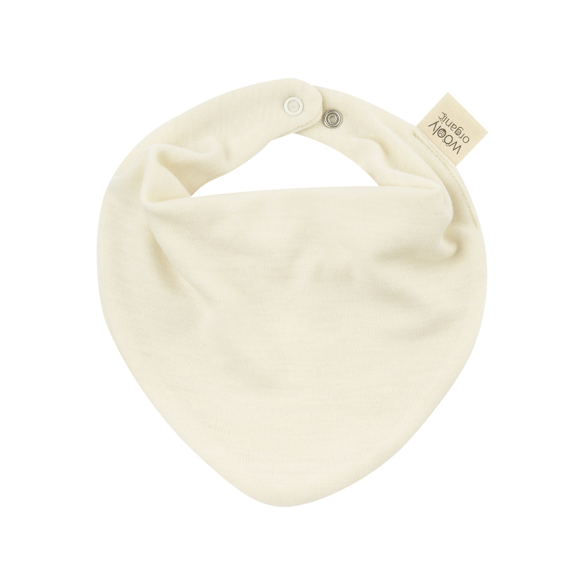 Bavaglia neonato ecru lana/seta