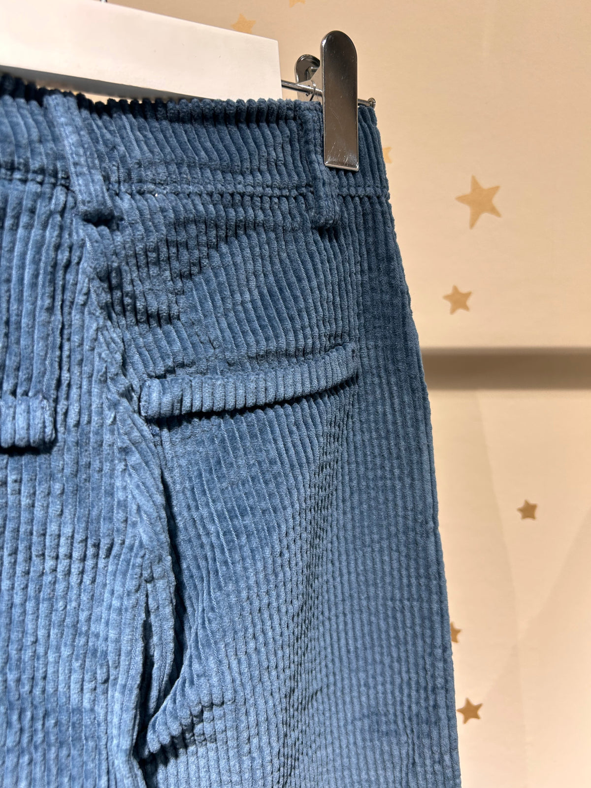 Pantalone in velluto a coste maiolica blue