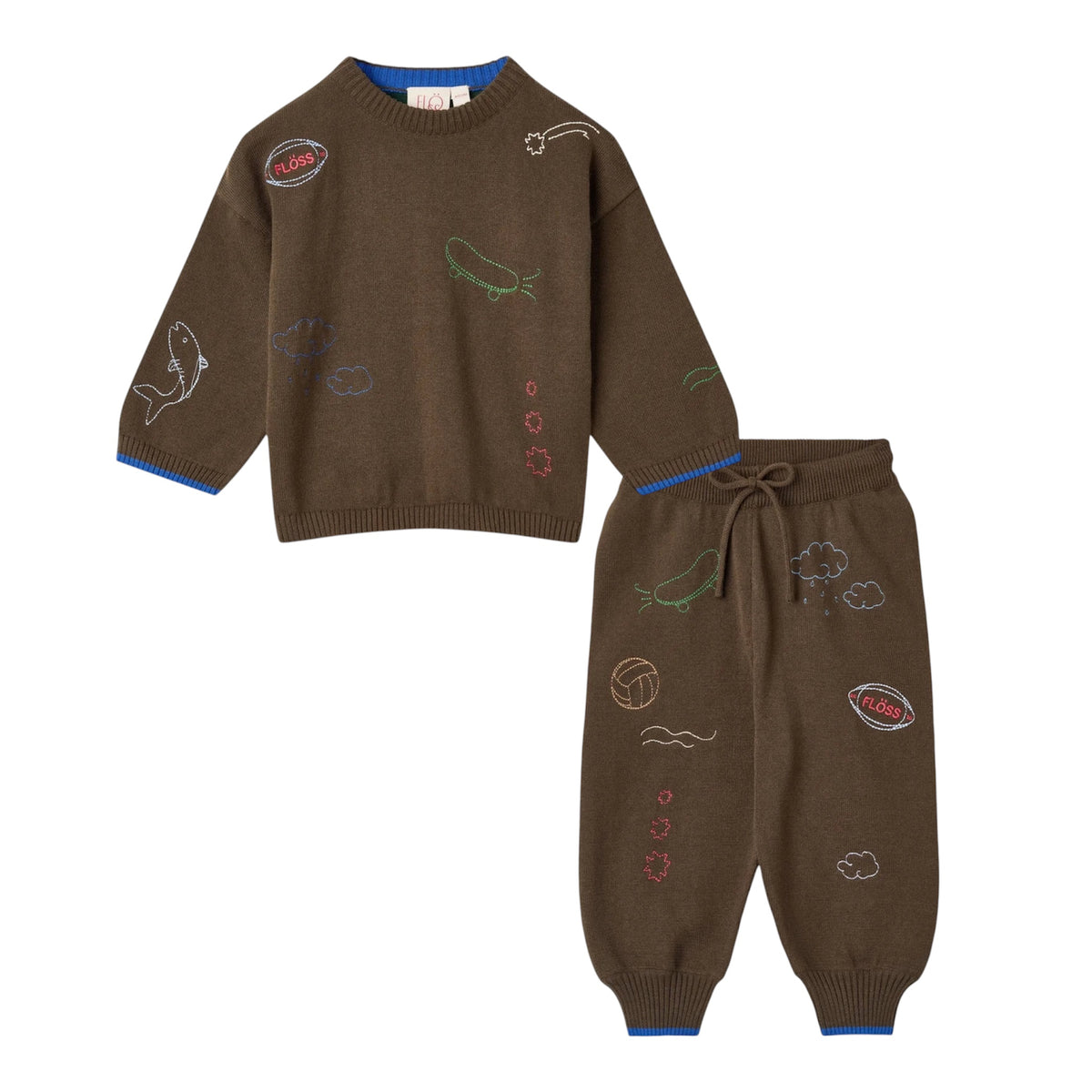 Completo maglia e pantalone ricamato Gustav