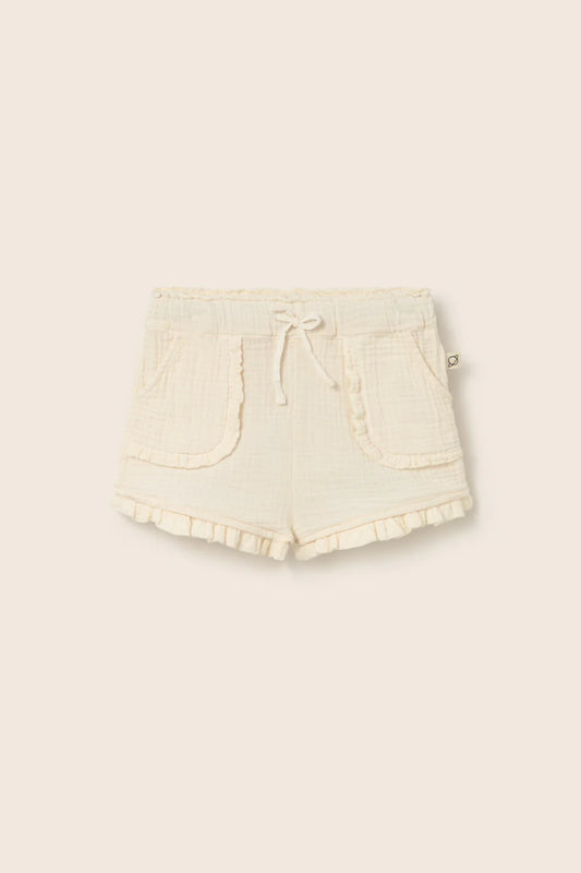 Shorts in mussola bianca di cotone Stella