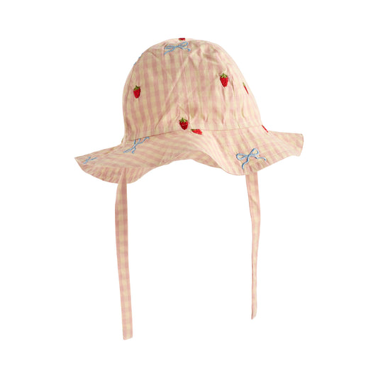 Cappello ricami fiocchi e fragole Dolly Bow