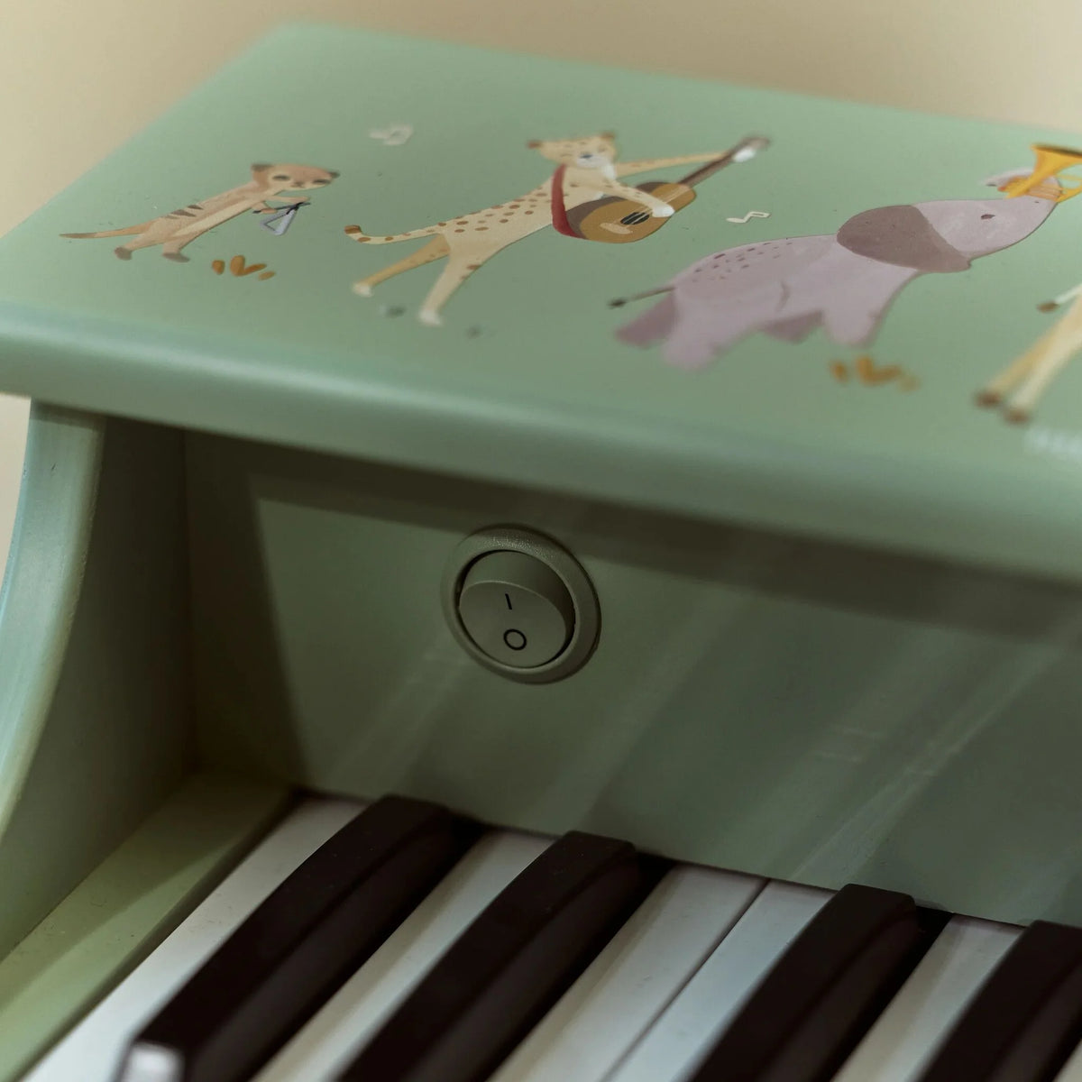 Piano in legno verde Safari Friends