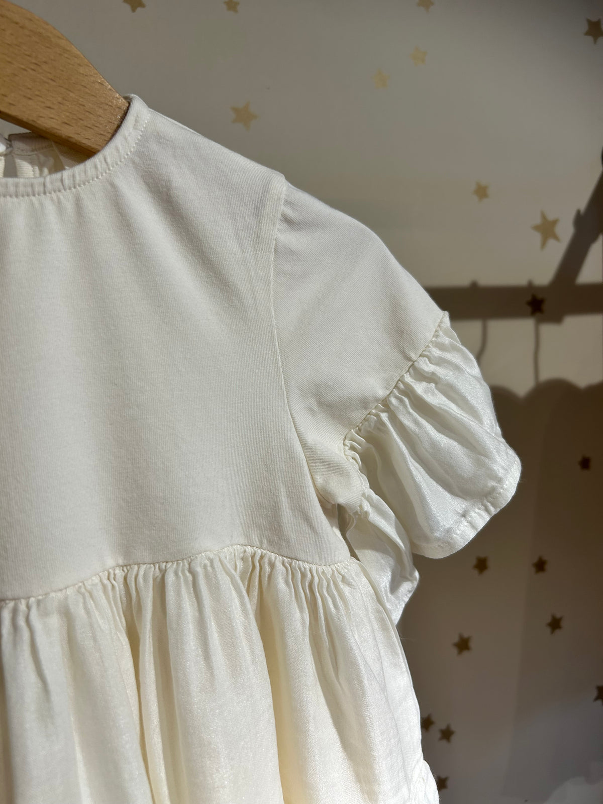 Abito baby a balze in chiffon di seta