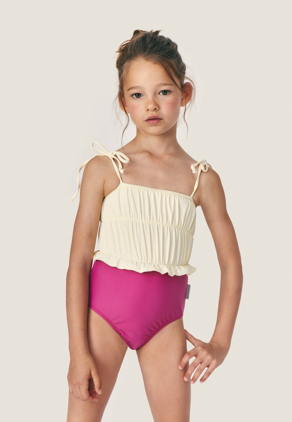 Costume da bagno intero fucsia Julieta