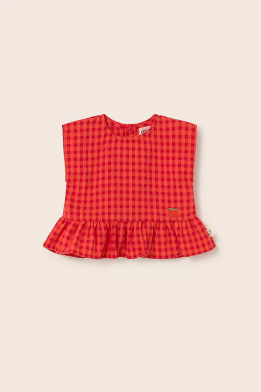 Blusa quadri in cotone Lua