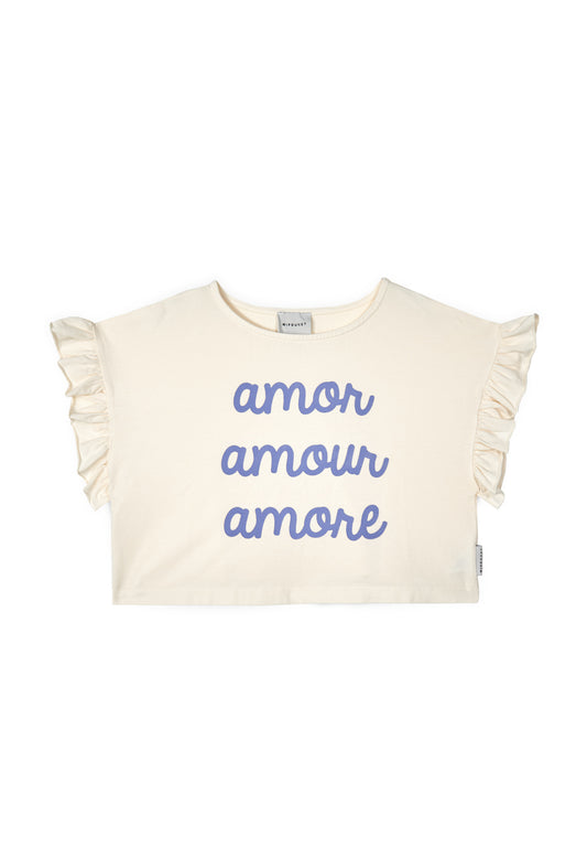 T-shirt Amour avorio