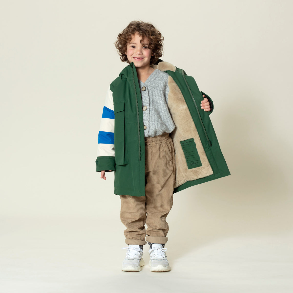 Giacca Striped Fox verde
