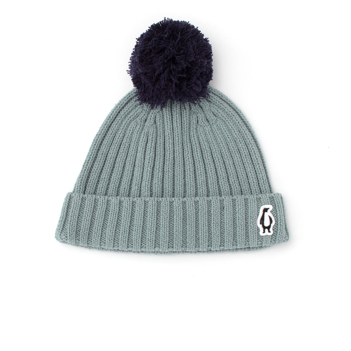 Big Bee light blue pompon hat
