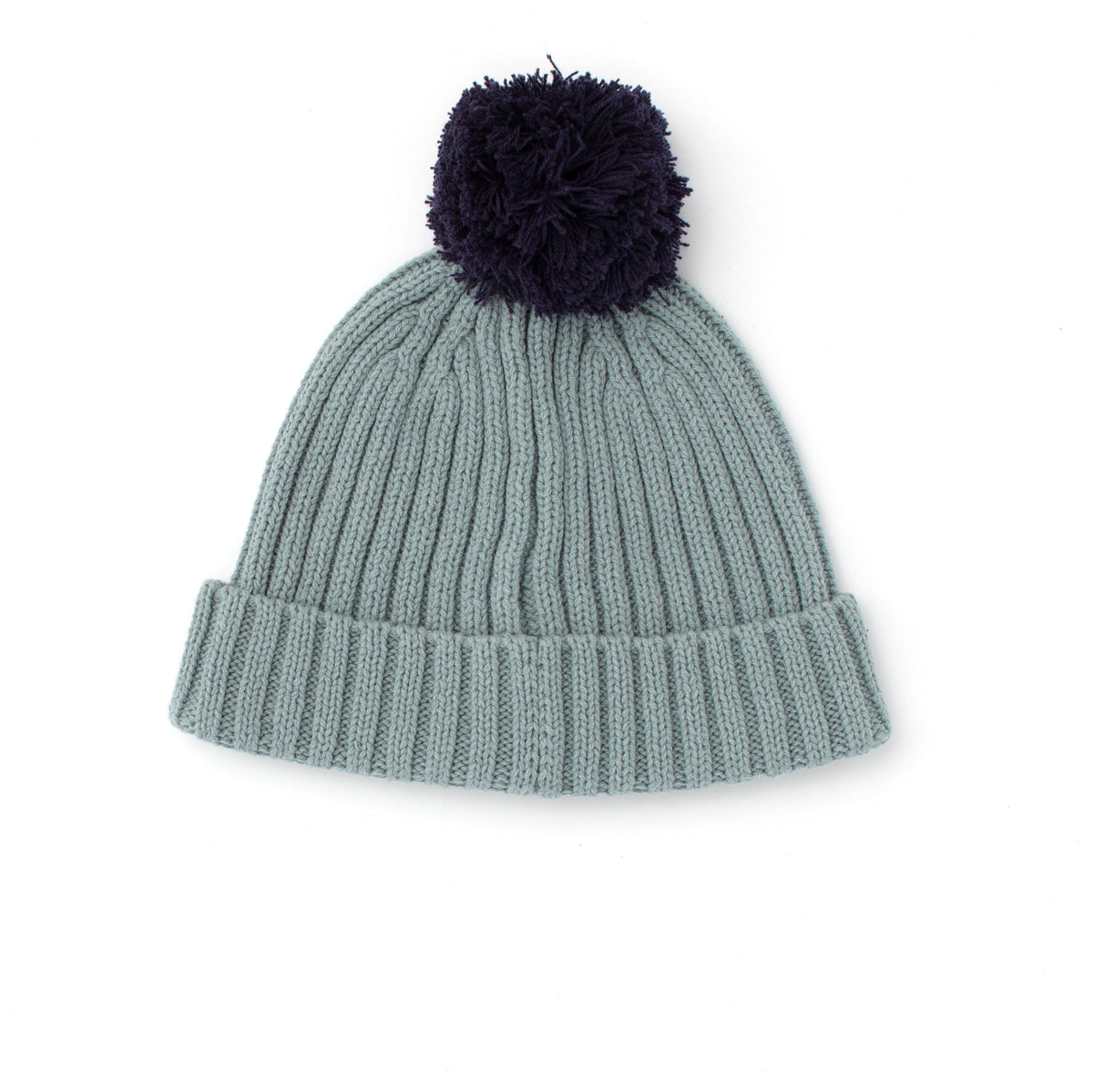 Big Bee light blue pompon hat