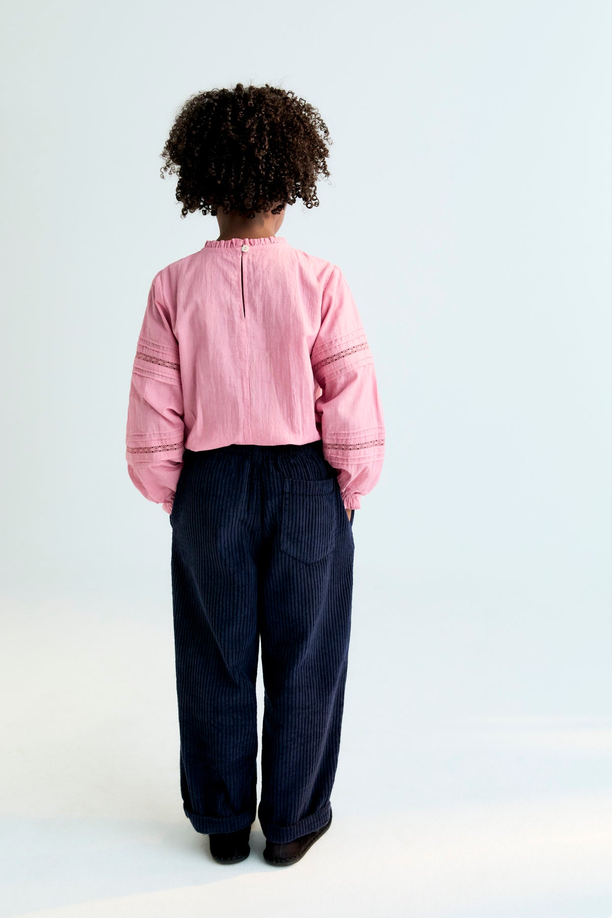 Pantalone in velluto blu Nicol