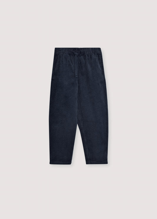 Pantalone in velluto blu Nicol