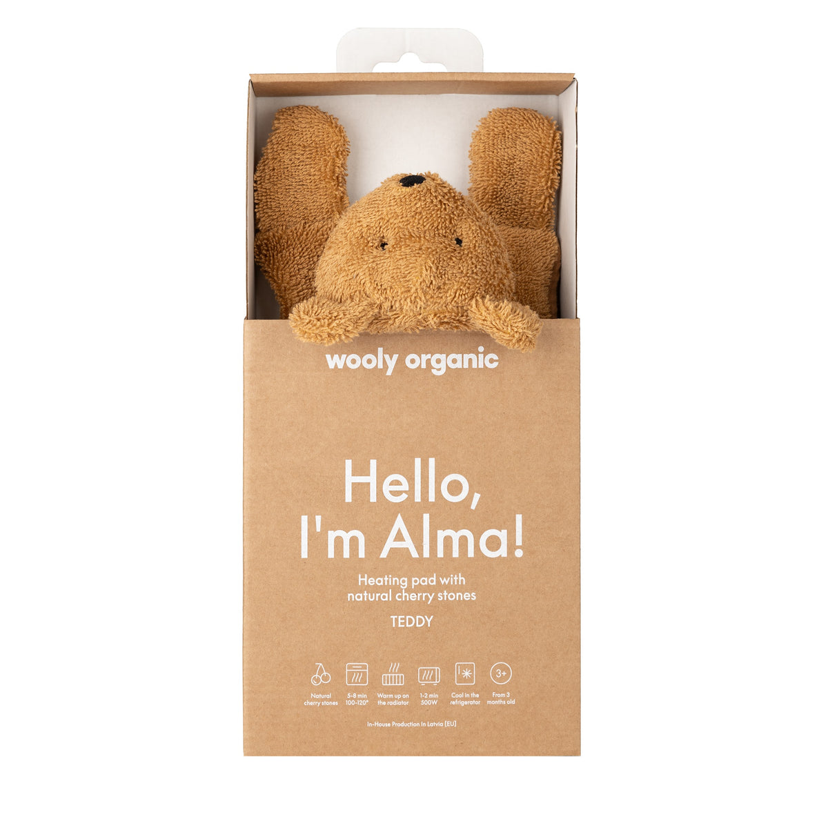 Peluches termico orsetto con noccioli di ciliegia
