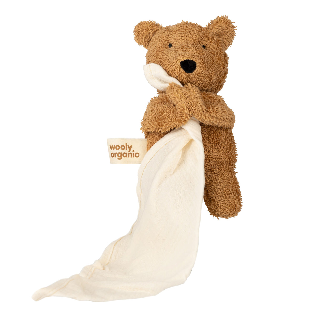 Peluches orsetto con panno coccola mussola cotone bio