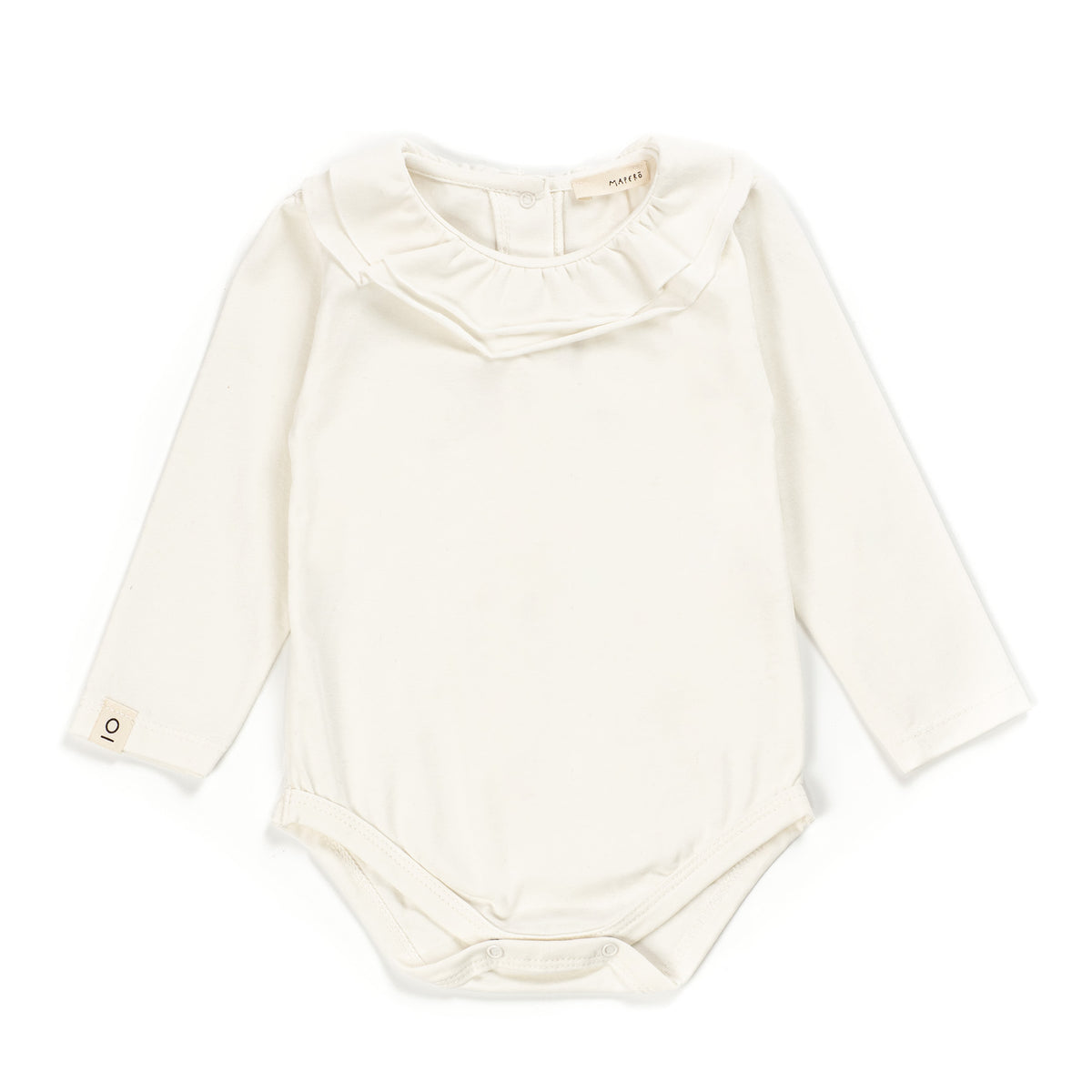 T-shirt body col volanté, coton biologique