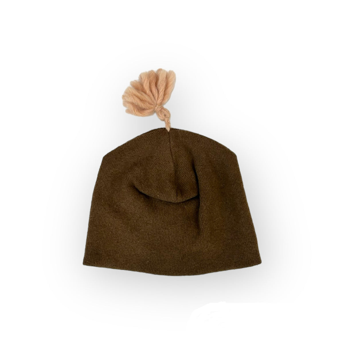 Bonnet cacao pompon rose