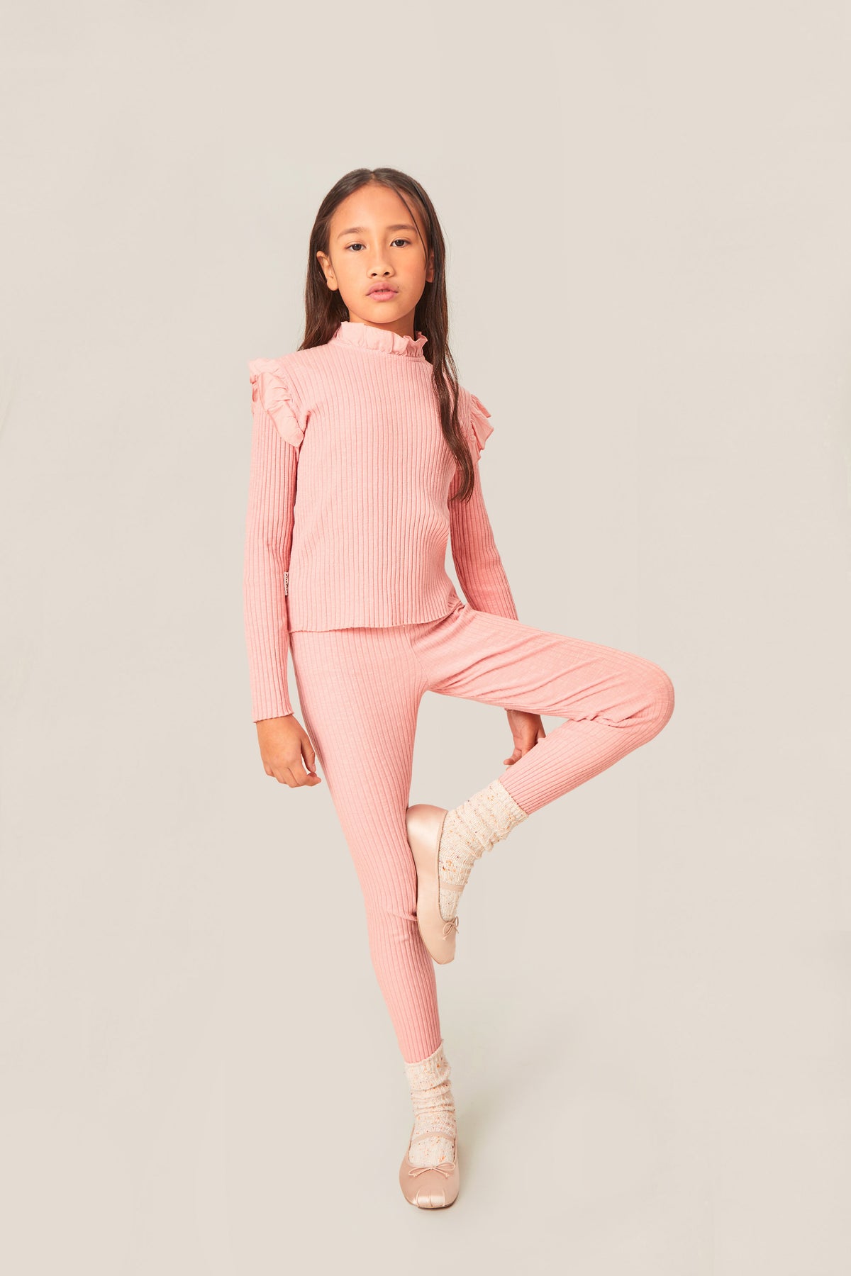 Maglietta Rosa Charlotte volant