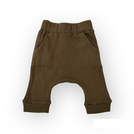 Pantalon bouffant côtelé boue