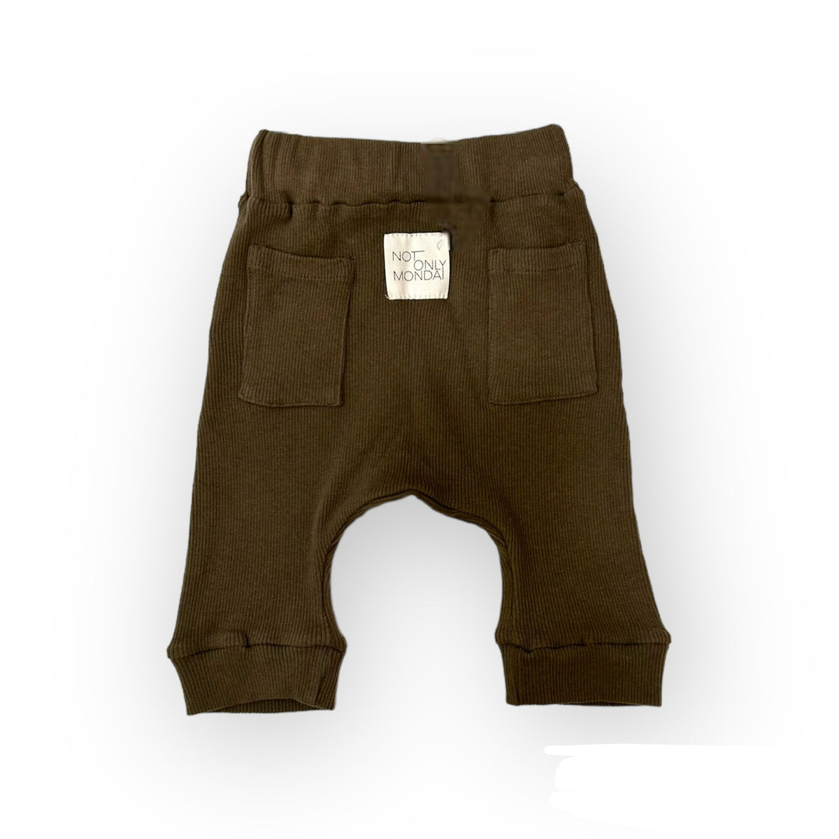 Pantalon bouffant côtelé boue
