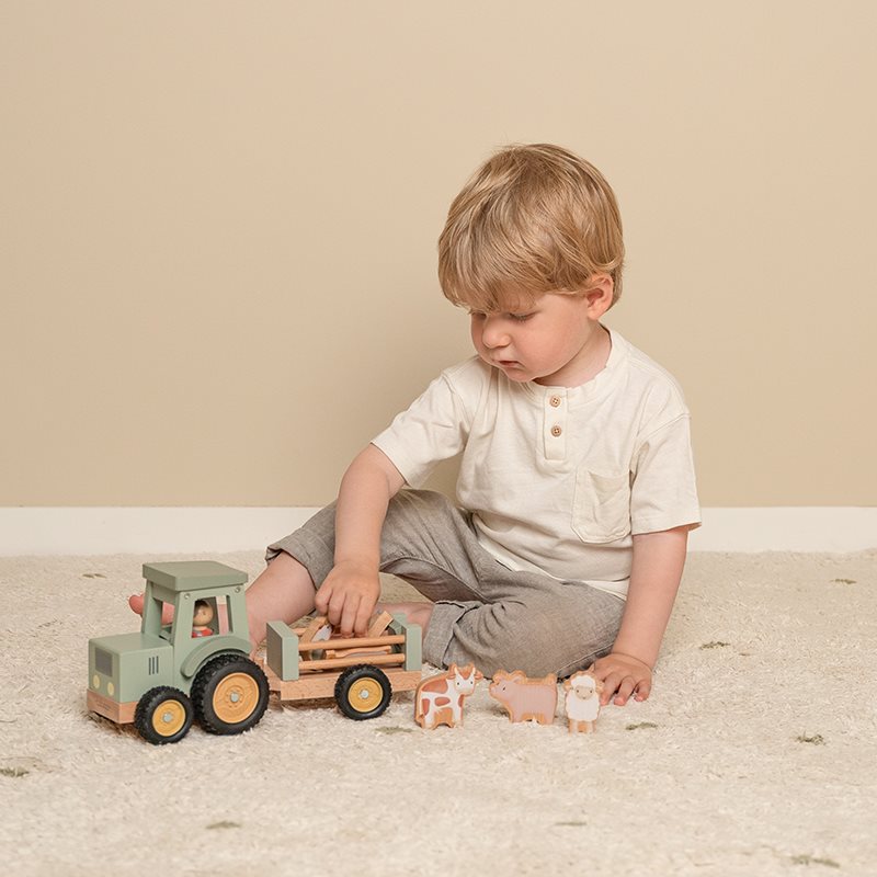 Trattore con animali in legno Little Farm