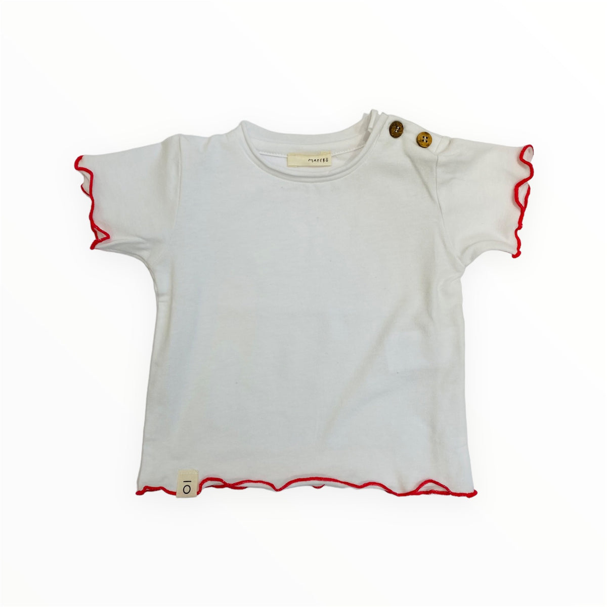 T-shirt con profilo rosa bubble, cotone bio