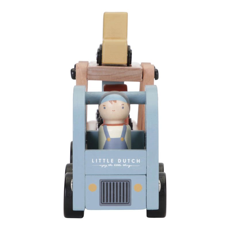 Truck with wooden cars
