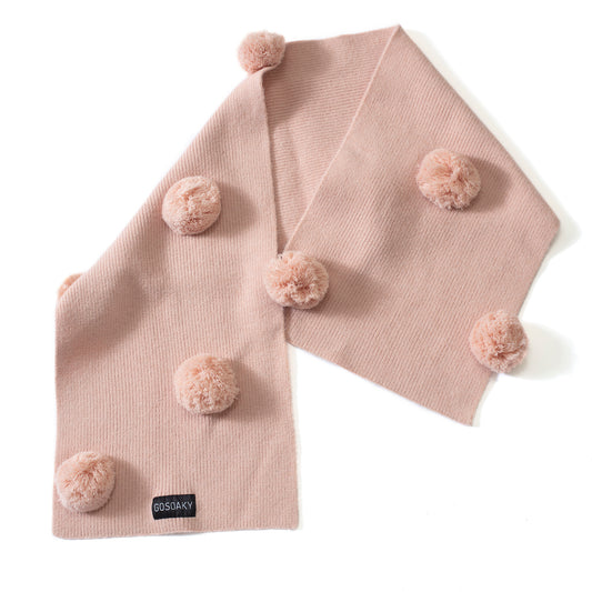 Sciarpa street fox con pompon rosa
